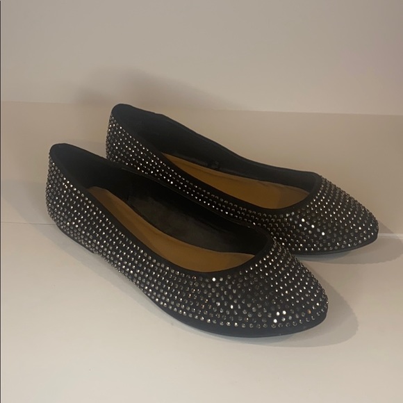 torrid Shoes - Torrid Black Rhinestone Flats 12W